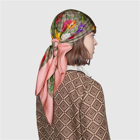 gucci silk head scarf|authentic gucci scarves.